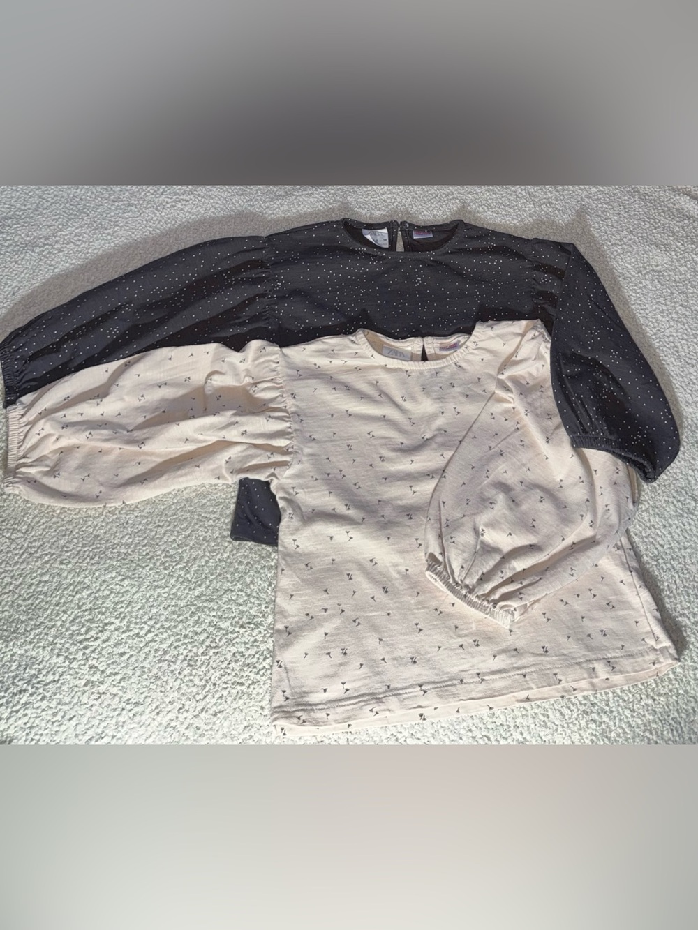 Zara Girls Balloon Sleeve Tops 2 Piece Lot Size 2-3Y 98